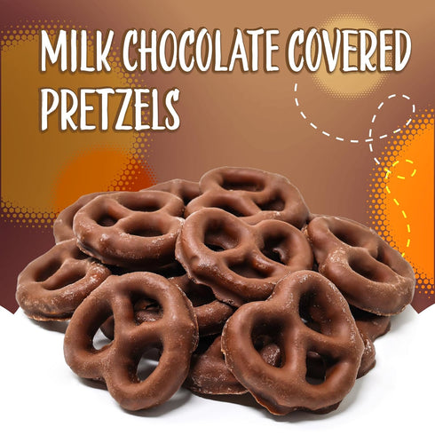 2-Pound Milk Chocolate Covered Mini Pretzels | Bag | Salted Pretzels in Sweet Chocolate