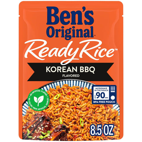 BEN'S ORIGINAL Ready Rice Korean BBQ Flavored Rice, Easy Dinner Side, 8.5