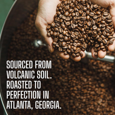 16 oz Volcanica Espresso Beans Decaf Coffee, Dark Roast Whole Bean Coffee, Bold Sweet Flavor, Swiss Water Process