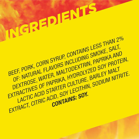 7g 0.9 oz. (24 Count) Slim Jim Monster Shortboi Smoked Meat Sticks, Deli Style Original Flavor, Protein Per Stick