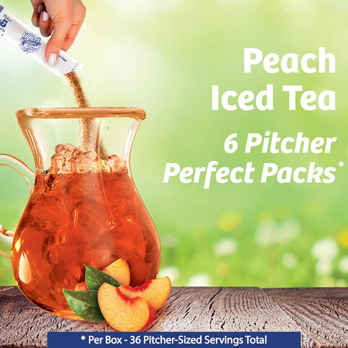 Packs, 6 (36 Packets) Wyler's Light Pitcher Water Drink Mix, Peach Iced Tea, Boxes Pitcher