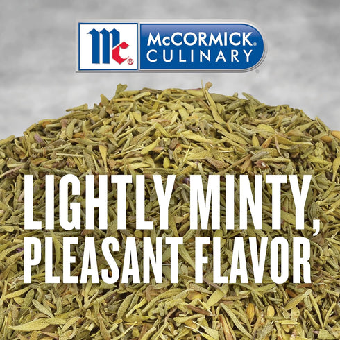 McCormick Culinary Thyme Leaves 6 oz Container for Soups, Meat, and Seafood Entrees