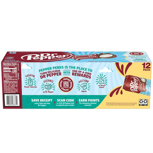 12 oz 12 Pack Dr Pepper Creamy Coconut Soda, fl cans
