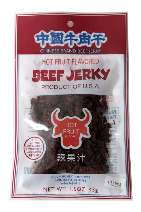 Chinese Beef Jerky (Hot Fruit Flavored) 1.5oz (Pack of 6)