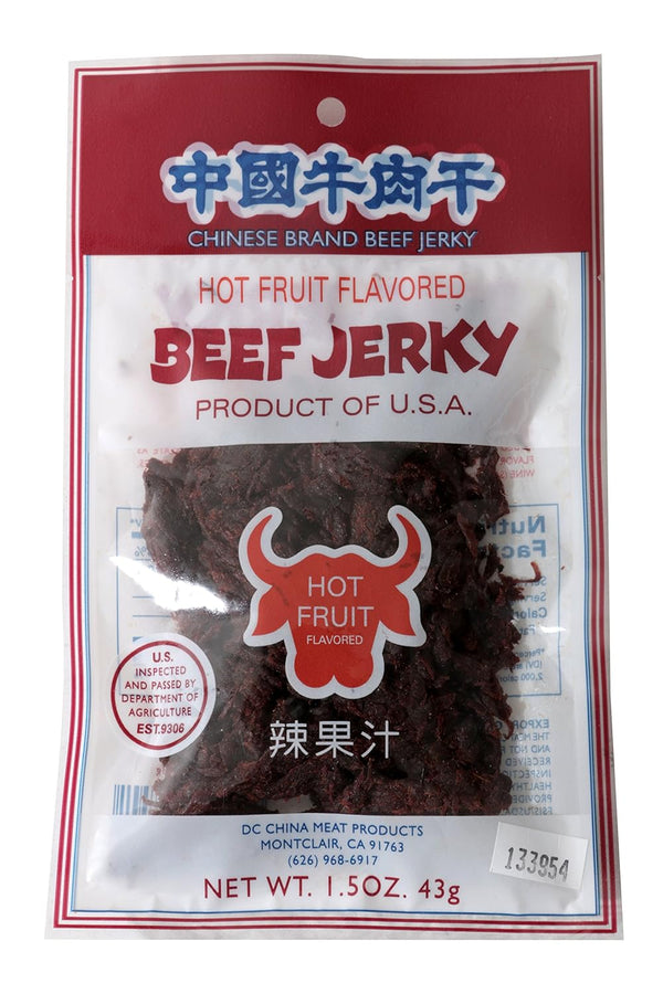 Chinese Beef Jerky (Hot Fruit Flavored) 1.5oz (Pack of 6)