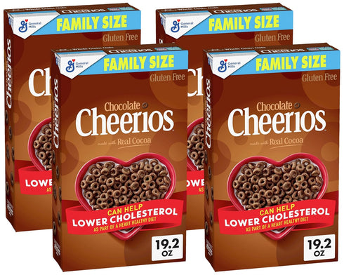 Cheerios Chocolate Cheerios Heart Healthy Cereal, Gluten Free Cereal With Whole Grain