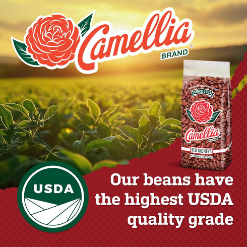1 (Pack 2) Camellia Brand Dried Red Kidney Beans Premium Non-GMO Dry Beans for Red Beans and Rice, High Protein