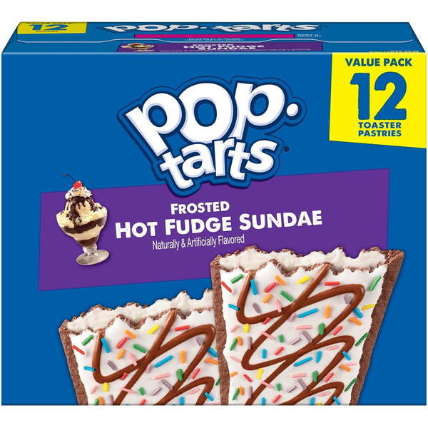 Pop-Tarts Toaster Pastries, Breakfast Foods, Kids Snacks, Frosted Hot Fudge Sundae, 20.3oz
