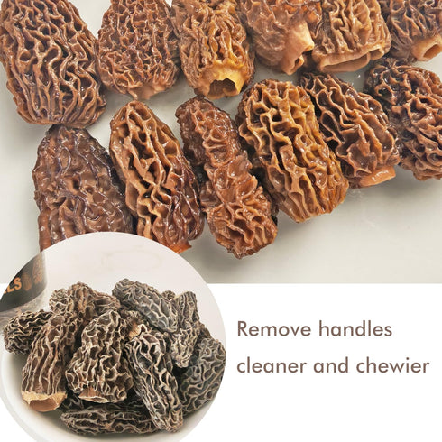 2oz, (56.7g) VIGOROUS MOUNTAINS Premium Dried Wild Morel Mushrooms Wild Harvested, Earthy Flavor & Rich Umami-Perfect