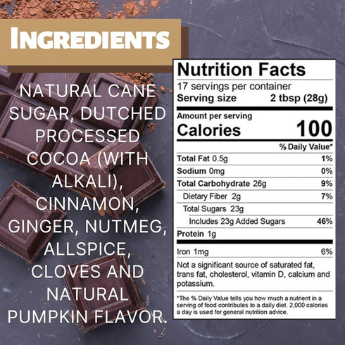 Packaging 16.9 oz Pack 6 Sillycow Farms Hot Cocoa Pumpkin Spice Mix Rich Chocolate Delight Gluten Free Non GMO Dairy