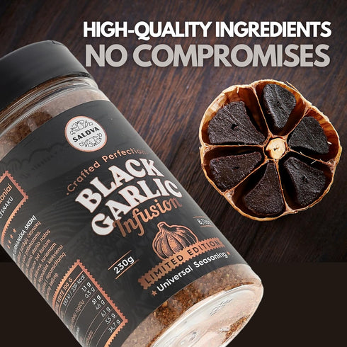 (230g) Premium Black Garlic BBQ Rub Limited Edition Universal Seasoning Infused with Rich, Umami Flavour Bold & Smoky