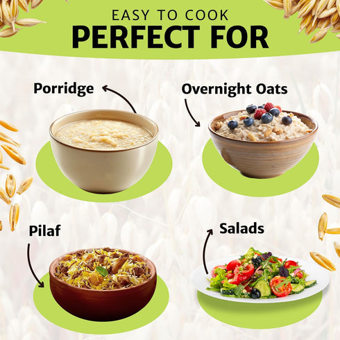 2 lb Pack NUTRIWAY Organic Oat Groats - High-Protein Whole Grain Oats - Vegan, Non-GMO, Pure & Raw - Perfect