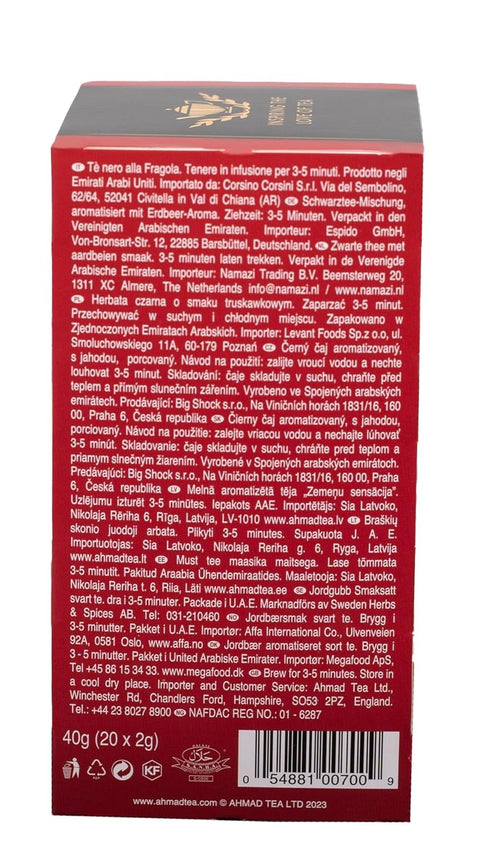 1.4oz 20 Ahmad Teas - Strawberry Black Tea - Tea Bags