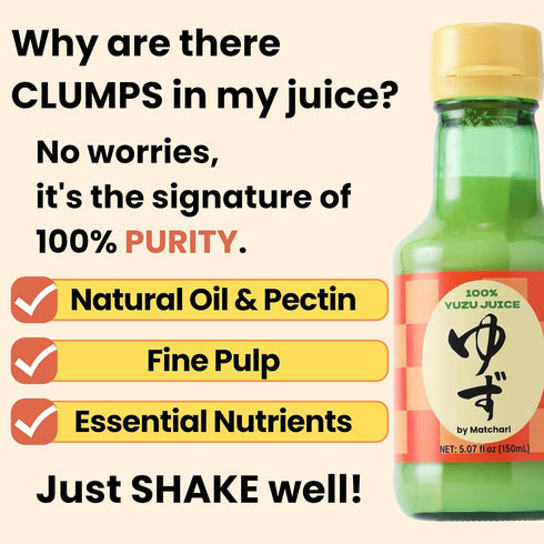 100% 5.1 oz (150ml) Matcharl Japanese Yuzu Juice, Pure, No Additives, Vegan, From Kochi Japan, fl