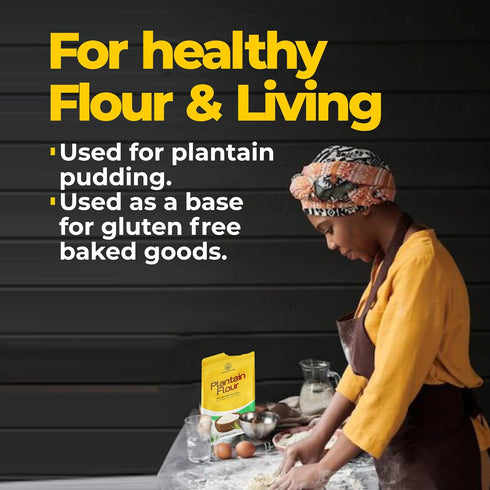 TundeLaniran Foods (2LBS) Plantain Flour | GREEN PLANTAIN FLOUR | Gluten Free and Allergy Free | Healthy Alternative