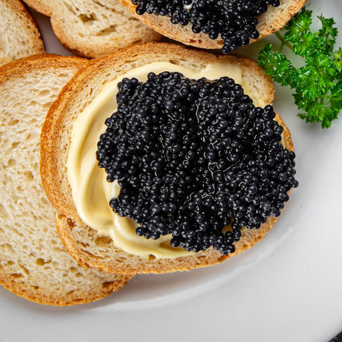 12 oz 4 Agustson Black Lumpfish Caviar Roe, Product of Denmark | Gourmet Seafood Caviar with Bold Briny Flavor