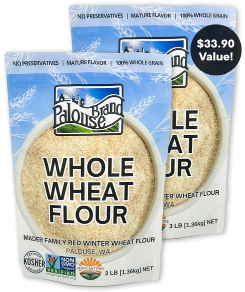 Palouse Brand Certified Glyphosate Residue Free Whole Wheat Flour | 6 lbs