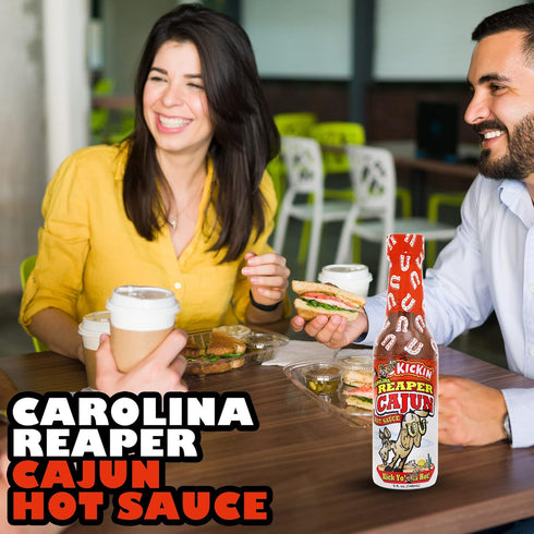 KICKIN' Carolina Reaper Cajun Hot Sauce – Perfect Gourmet Gift for Hot Sauce Fans