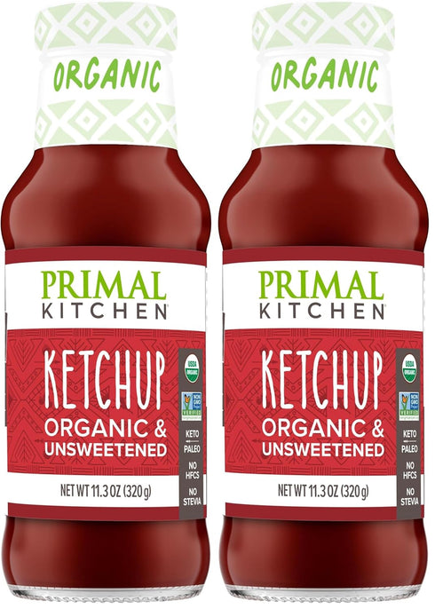 Primal Kitchen, Organic Unsweetened Ketchup, 11.3 oz (Pack of 2)