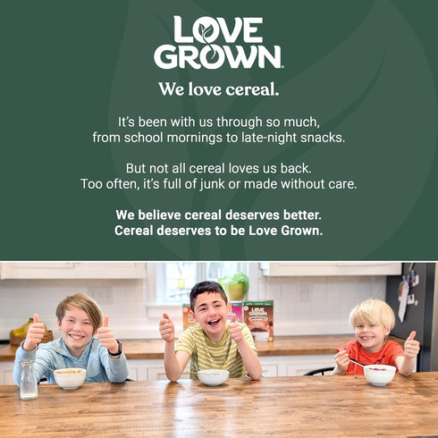 0g 2 Pack, 8 oz Love Grown Power Os Original High Protein Gluten-Free Cereal - Vegan, Certified Non-GMO, Added Sugar