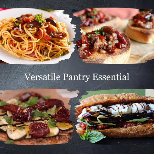 2 10 oz Vantia Sweet & Savory Sun-Dried Peppers x Imported Italian Peppers in Olive Oil with Bold Fruity Flavor