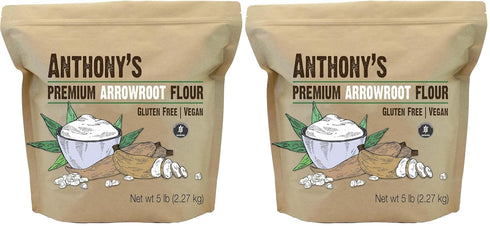 Anthony's Premium Arrowroot Flour, 5 lb, Fine Powder, Gluten Free, Non GMO,
