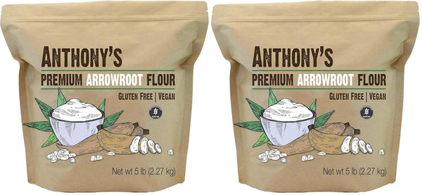 Anthony's Premium Arrowroot Flour, 5 lb, Fine Powder, Gluten Free, Non GMO,