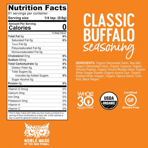 Whole30, 4 Count The New Primal Noble Made by Seasoning Spice & Dry Rub, USDA Organic, Gluten-Free, Paleo & Keto
