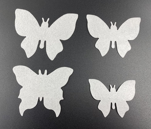 50Pcs Edible Wafer Cupcake Toppers, Cake DIY White Blank Butterfly Cake Decoration Birthday Mix Size