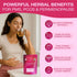 Organic Hormone Balance Tea for Women Raspberry Leaf, Vitex & Tulsi Herbal Hormone Balance Tea for PMS, PCOS