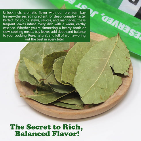 NPG Whole Bay Leaves - 2 Oz Dried Laurel Leaf, Aromatic Spice Herbs for Cooking Stew, Soup, Sauces, Seafood, Meat