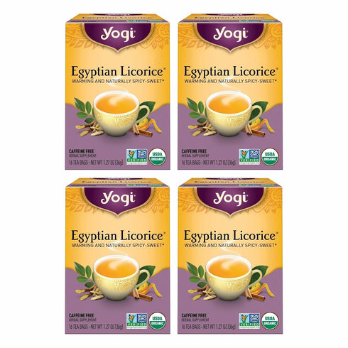 Yogi Tea Egyptian Licorice Tea - 16 Tea Bags per Pack (4