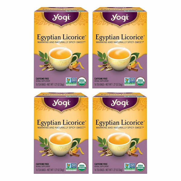 Yogi Tea Egyptian Licorice Tea - 16 Tea Bags per Pack (4