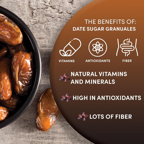1 lb 100% 16 Worldwide Botanicals Date Sugar Granules, - Pure Dried Dates, Granular Grind like sugar, Natural Whole