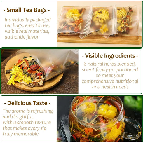 8 (2 24 Dandelion Wolfberry Tea, Natural Herbal Ingredients Blend, Dandelion Teabag Organic, Natural Chinese Wolfberry