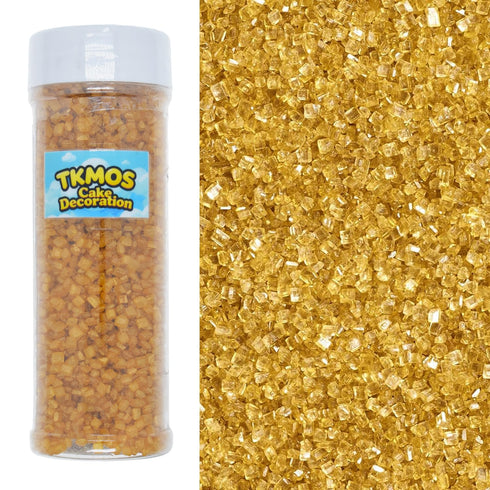 TKMOS Gold Sanding Sugar for Baking Edible Sparkling Sugar Sprinkles- Sugar Crystals for