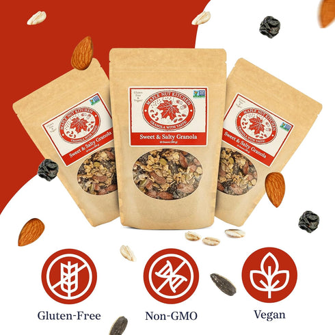 3 Pack Maple Nut Kitchen Sweet & Salty Granola | Gluten-Free Granola with Maple-Roasted Almonds, Dark Chocolate