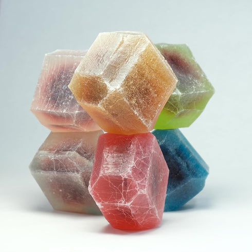6-Piece Silky Gem Jams Me Up Crystal Candy Collection: Jelly-Filled Assortment Handcrafted Edible Jewelry & ASMR Sweets