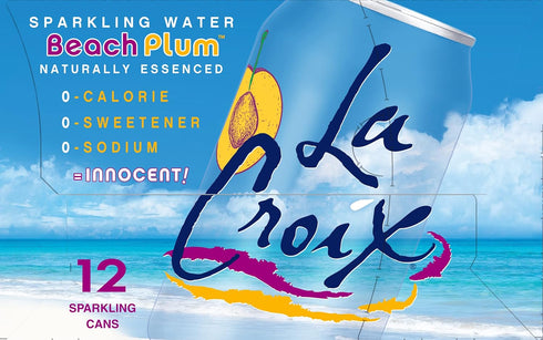 12 Oz (pack 12) La Croix Sparkling Water, Beach Plum, Fl