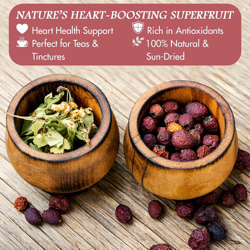 16oz Cure wid Pure Organic Hawthorn Berry Tea | Non-GMO Caffeine-Free Hawthorne Berry Tea | Resealable Eco-Friendly Bag