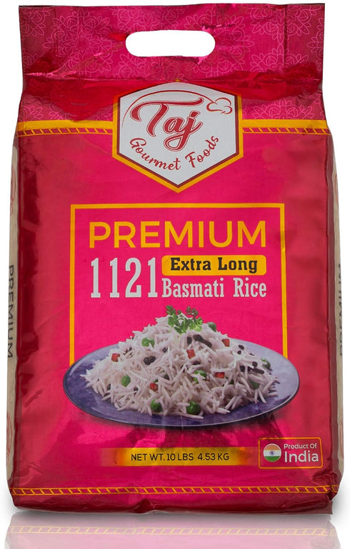 TAJ Gourmet Foods TAJ Premium 1121 Basmati Rice, Extra Long Grain Basmati Rice from India