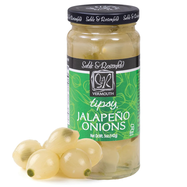 Sable & Rosenfeld Vermouth Tipsy Jalapeo Onions, 5 oz Jar (Pack of