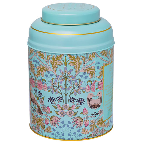 240 New English Teas Song Thrush & Berries Tea Tin in Mint Green with English Breakfast Teabags