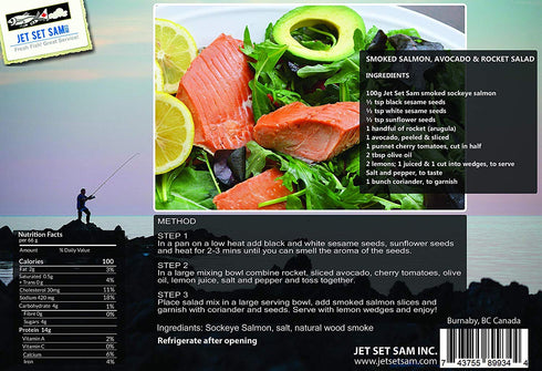 2 Pack Premium Quality Wild Canadian Pacific Smoked Sockeye Salmon Fillet Gift