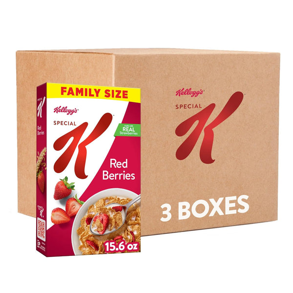 Kellogg's Special K Breakfast Cereal, Family Breakfast, Fiber Cereal, Family Size, Red