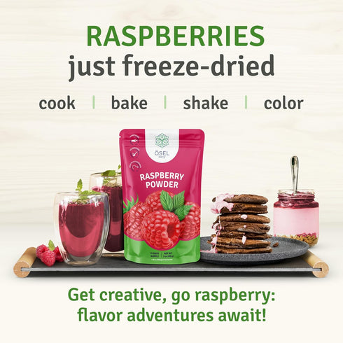 SEL BERRY 100% 3 oz All-Natural Freeze Dried Raspberry Powder for Baking & Smoothies | Pure Raspberry Flavoring Powder