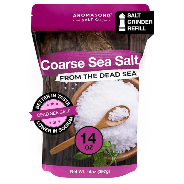 Aromasong Coarse Sea Salt for Grinder Refill - Dead Sea Salt in