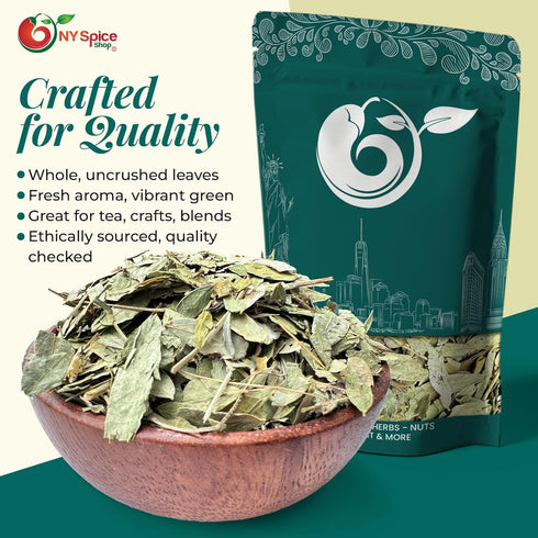 3 Pack NY Spice Shop Senna Leaves Dried - Pound Whole Senna Leaf Herb - Botanical Tea Ingredient - Loose Leaf - Natural