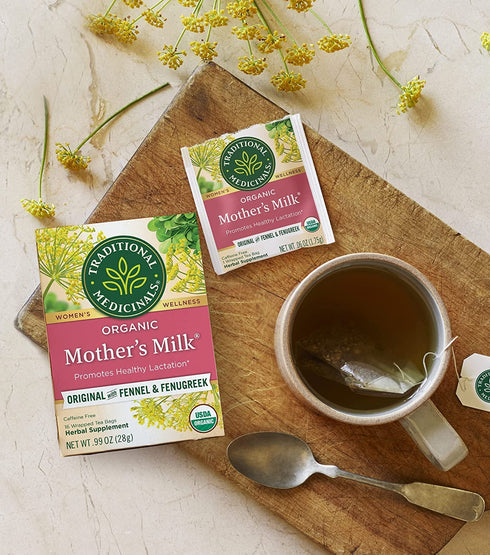 (16 Count (Pack 4)) Traditional Medicinals Organic Mothers Milk Herbal Tea, Promotes Healthy