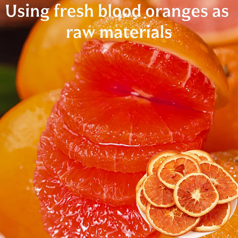 H2ONDBQF (150g/5.29oz) Dehydrated Blood Orange Slices - No Added Sugar, Wheat-Free in Reusable Jar | Cocktail Garnish